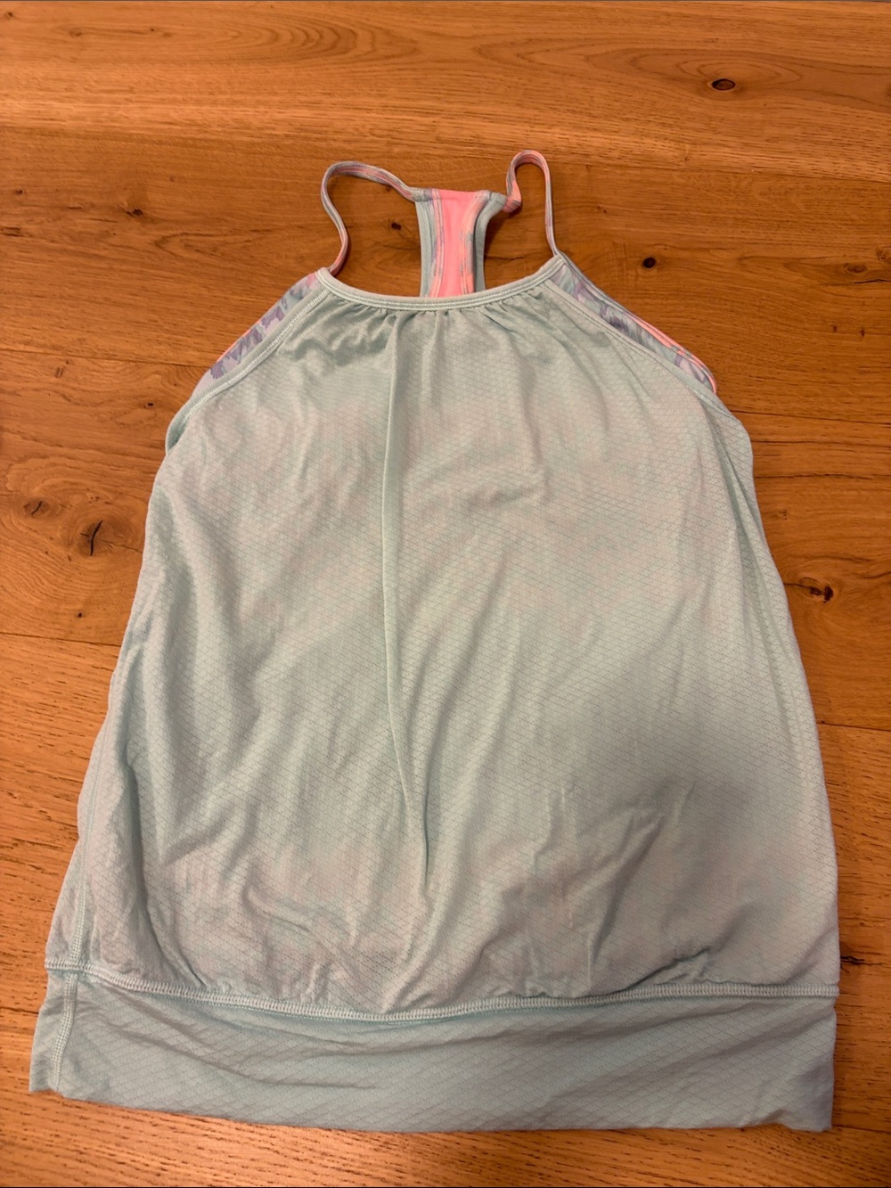 Ivivva Light Aqua Tank Top with Pink Accent